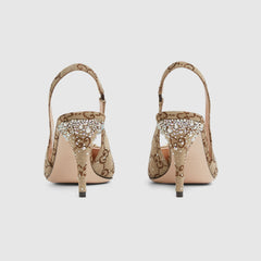Women's Slingback Pump With Crystal Horsebit