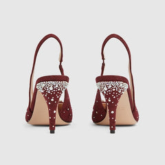 Women's Slingback Pump With Crystal Horsebit