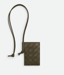 Intrecciato Stamp Badge Holder