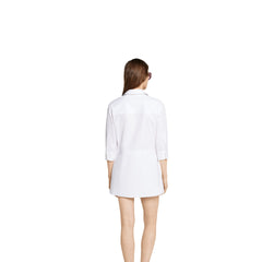 Cotton Poplin Shirt Dress With Horsebit