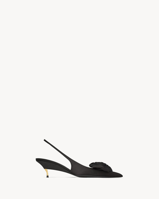 Dakota Slingback Pumps In Satin Crepe