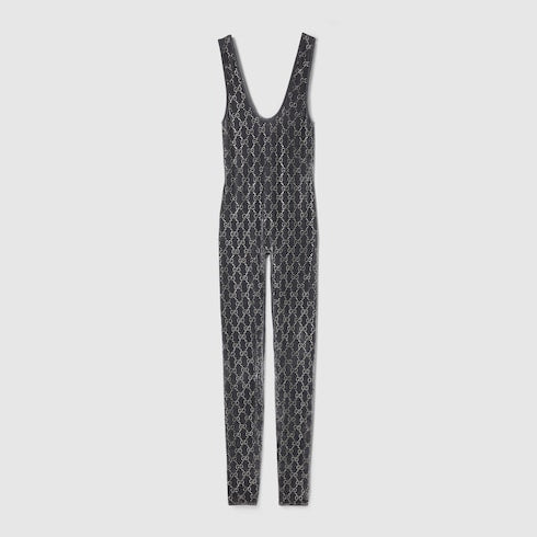 GG Crystal Embroidered Jumpsuit