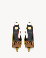 Amalia Slingback Pumps In Satin Crepe