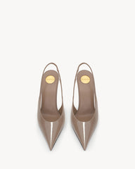 P.a.r.i.s. Slingback Pumps In Patent Leather