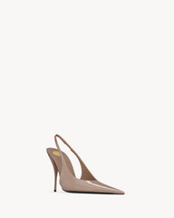 P.a.r.i.s. Slingback Pumps In Patent Leather