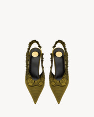 Madeleine Slingback Pumps In Silk Taffeta