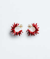 Sea Coral Hoop Earrings