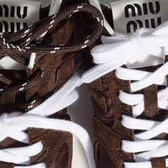 New Balance X Miu Miu 530 Sl Technical Fabric And Suede Sneakers