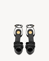 Chandelle Platform Sandals In Satin Crepe