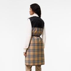 Reversible Check Hooded Gilet