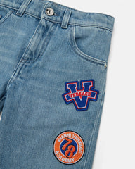 Embroidered Varsity Kids Jeans