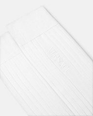 Embroidered Ribbed Cotton Socks