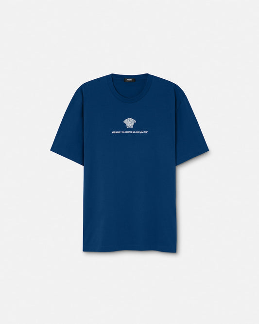Embroidered Cotton-Jersey T-Shirt