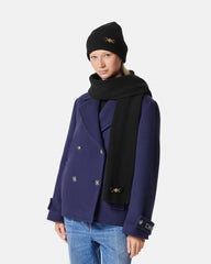 Ribbed Wool-Cashmere Knit Scarf