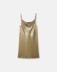 Metal Mesh Slip Mini Dress