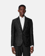 Barocco Jacquard Single-Breasted Blazer