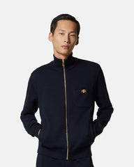 Cashmere-Cotton Knit Zip Jumper