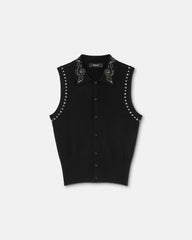Embellished Cashmere-Blend Knit Vest