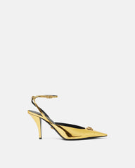 La Medusa Metallic Slingback Pumps 85 mm