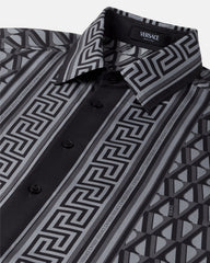 Printed Silk Twill Slim Shirt