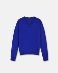 Silk-Cotton Knit V-Neck Jumper