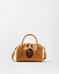 Roomy Small Leather Boston Bag