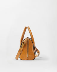 Roomy Small Leather Boston Bag