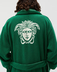 Cotton-terry Jacquard Bathrobe