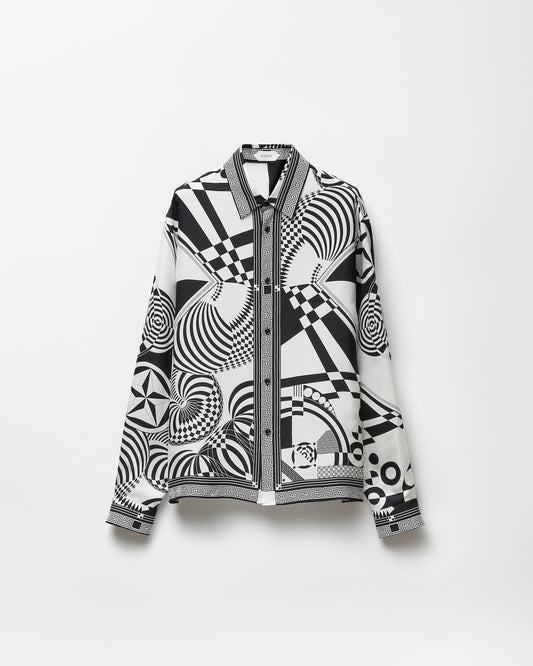 Printed Silk Twill Regular Shirt