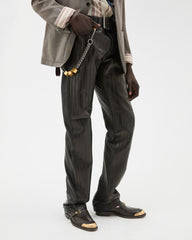Embossed Leather Trousers