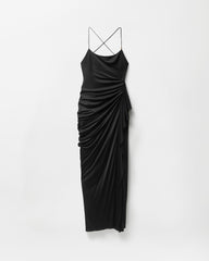 Draped Viscose-Jersey Gown