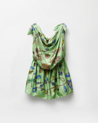 Printed Silk Twill Mini Dress