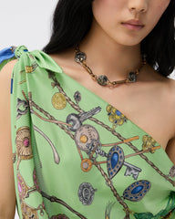 Printed Silk Twill Mini Dress