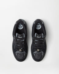 Biggie Basket Leather & Jacquard Canvas Trainers