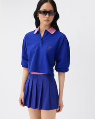 Embroidered-Logo Cotton Piqué Long-Sleeved Polo