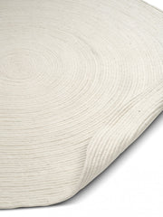 Merino Round Rug White