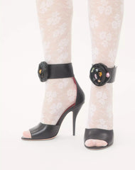 Drip Rose Kidskin Sandal With Crystals 105Mm