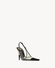Romy Slingback Pumps In Tpu, Satin, And Patent Leather