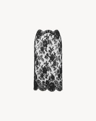 Pencil Skirt In Silicone-coated Lace