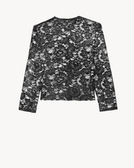 Short Jacket In Silicone-coated Lace