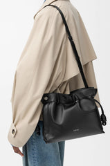 Panta Medium Flamenco Clutch In Shiny Calfskin