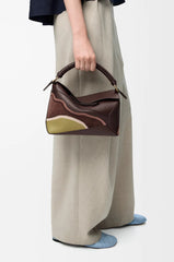 Small Puzzle Edge Landscape Bag In Nappa Calfskin