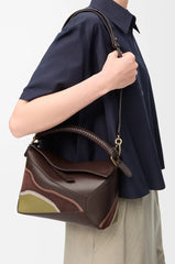 Small Puzzle Edge Landscape Bag In Nappa Calfskin