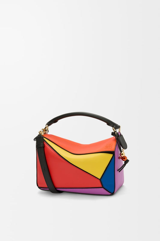 Puzzle 10 Multicolour Re-Edition Bag In Classic Calfskin