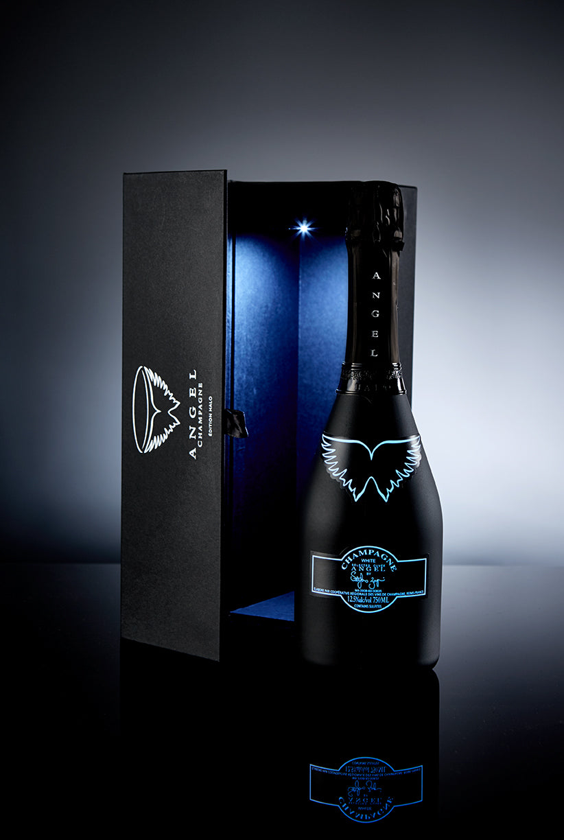 ワイン ANGEL CHAMPAGNE NV Brut HALO Blue Angel Champagne NV Brut (La Collection Halo) – Lux Afrique Boutique