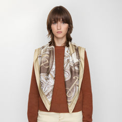 Etched Knight Silk Scarf