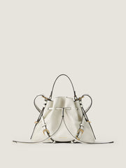 Small Voyou Bucket Bag In Shiny Leather