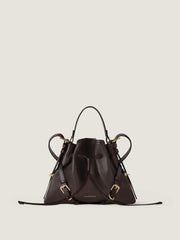 Small Voyou Bucket Bag In Shiny Leather