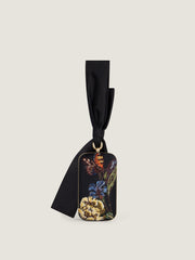 Evening Clutch In Satin With Floral Embroidery