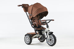 Bentley 6 in 1 Stroller Trike - White Satin / Brown